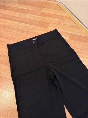 TOME Black Crepe de Chine Patch Pocket Pants S